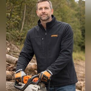Tri-Mountain Men’s STIHL Performance Full Zip Jacket Black Size L